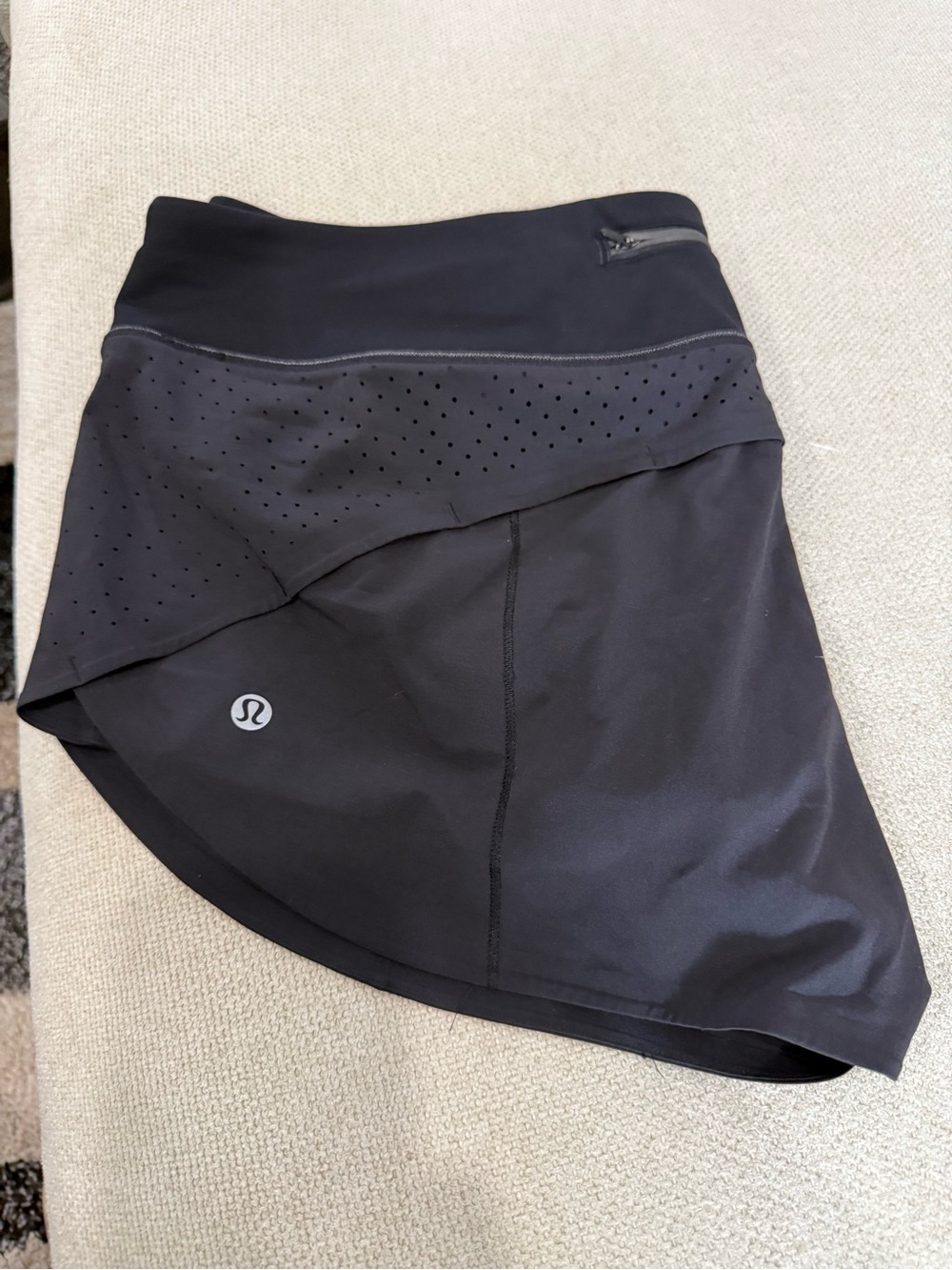 lululemon Black size 10 shorts with Zip Pocket
